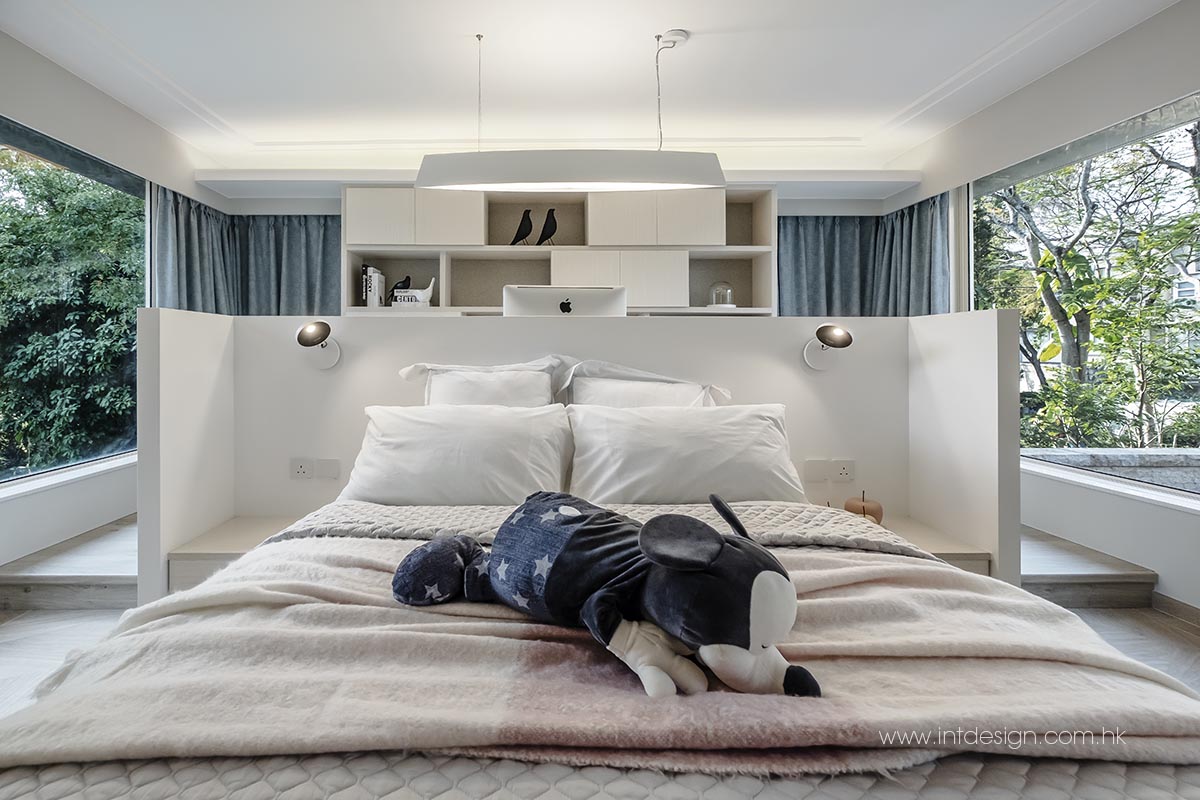 Open Headboard Design in St Andrew's Place's Bedroom